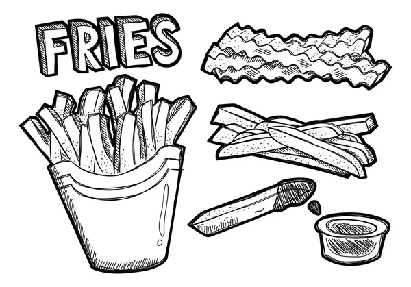 Pommes frites — Stockvektor