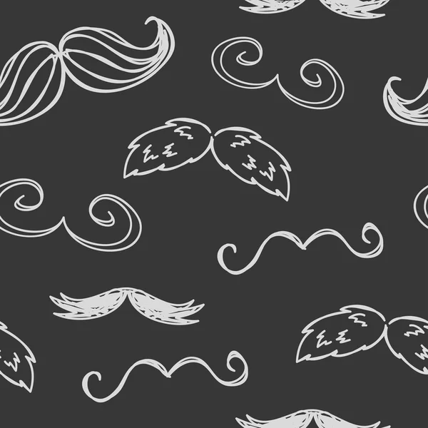 Vintage mustache pattern — Stock Vector