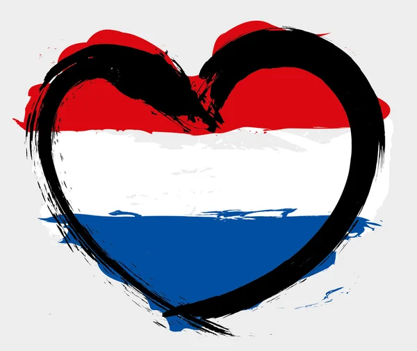Bandeira grunge dos Países Baixos — Vetor de Stock