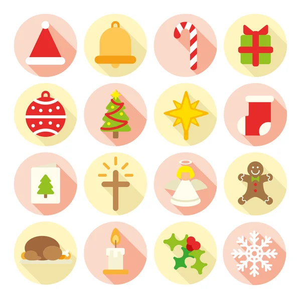 Navidad, iconos de Año Nuevo — Archivo Imágenes Vectoriales
