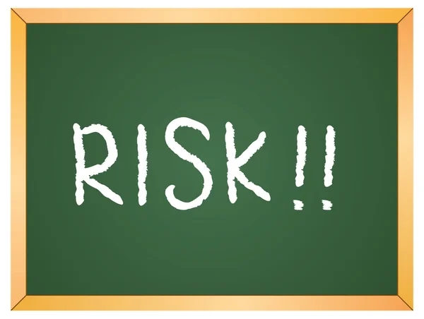 Risk   word  on chalkboard — Stock Vector