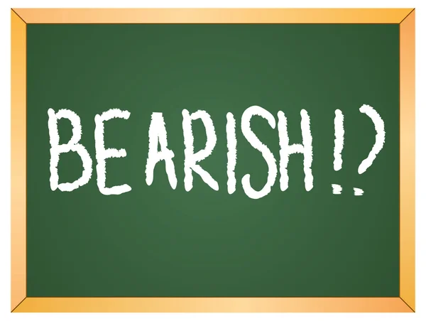 Bearish λέξη σε πίνακα κιμωλίας — Διανυσματικό Αρχείο