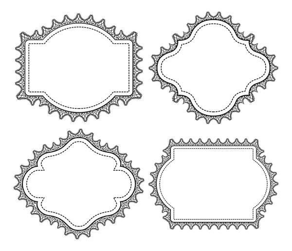 Vintage labels with laces — Stock Vector