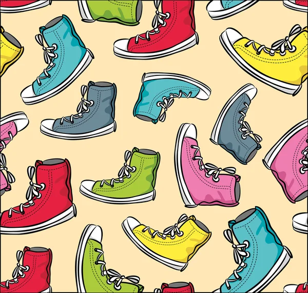 Vintage zapatillas fondo — Vector de stock