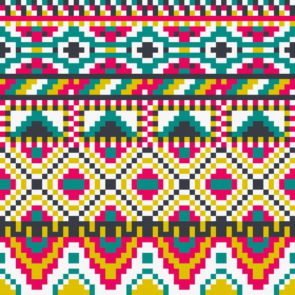 Padrão de pixel tribal — Vetor de Stock