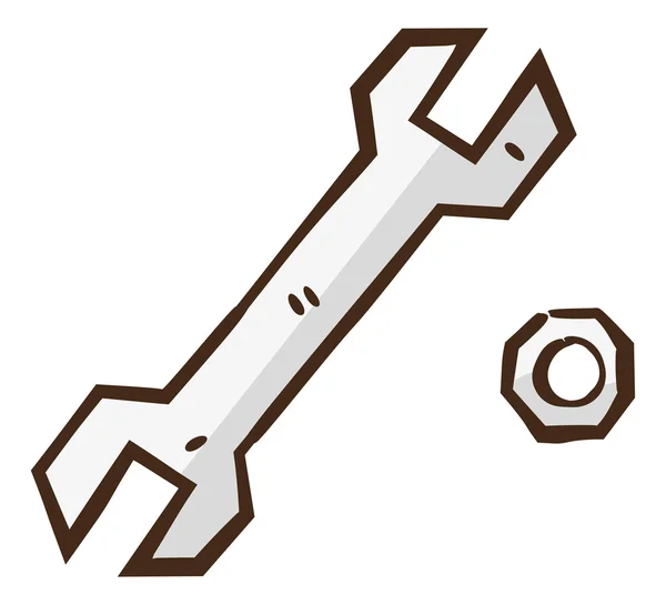 Spanner doodle — Stockvector