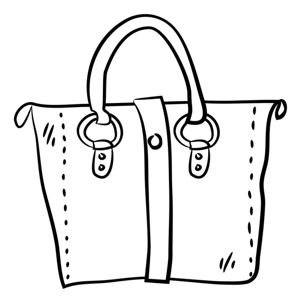 Sketch cartoon Handbag — Stock Vector