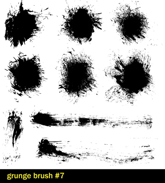 Grunge salpicaduras negras — Archivo Imágenes Vectoriales