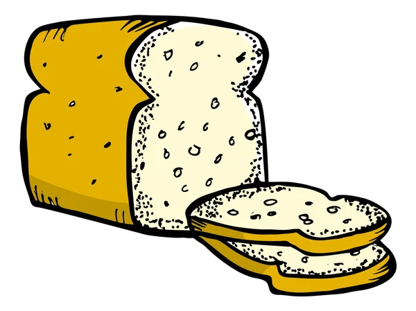 Doodle de pão fatiado —  Vetores de Stock