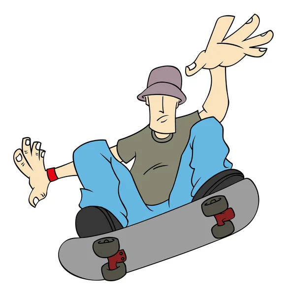 Rapaz skatista — Vetor de Stock