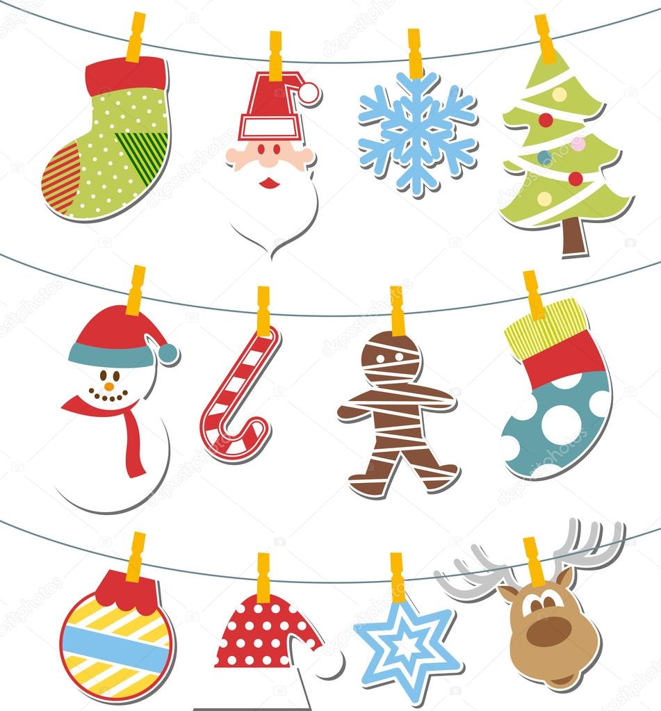 christmas ornaments cartoon