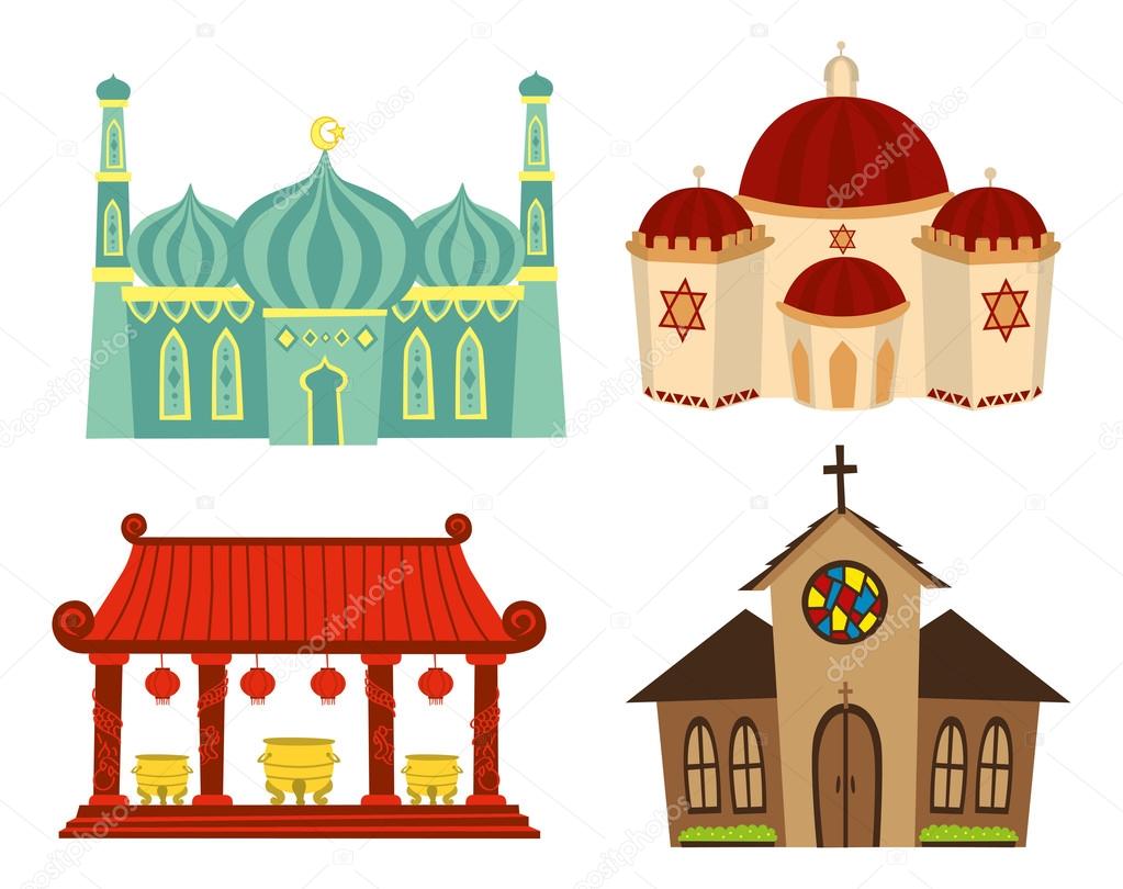 Religious temples set