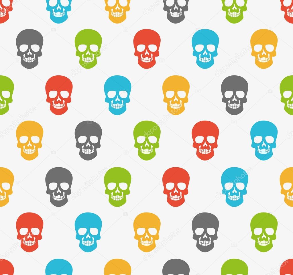 Colorful skull pattern