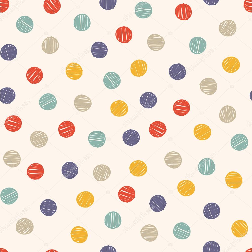 Polka dots doodle seamless