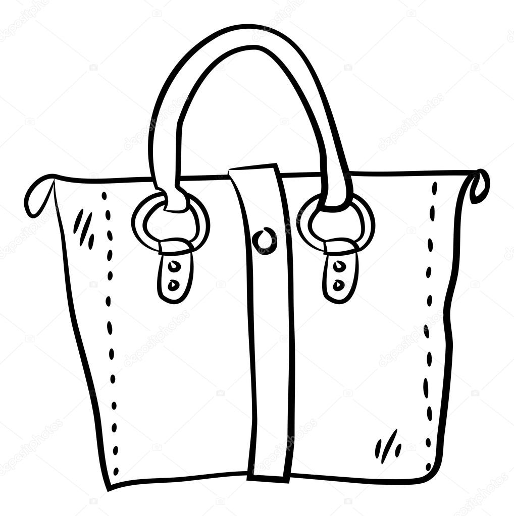 Sketch cartoon Handbag — Stock Vector © mhatzapa #59810807