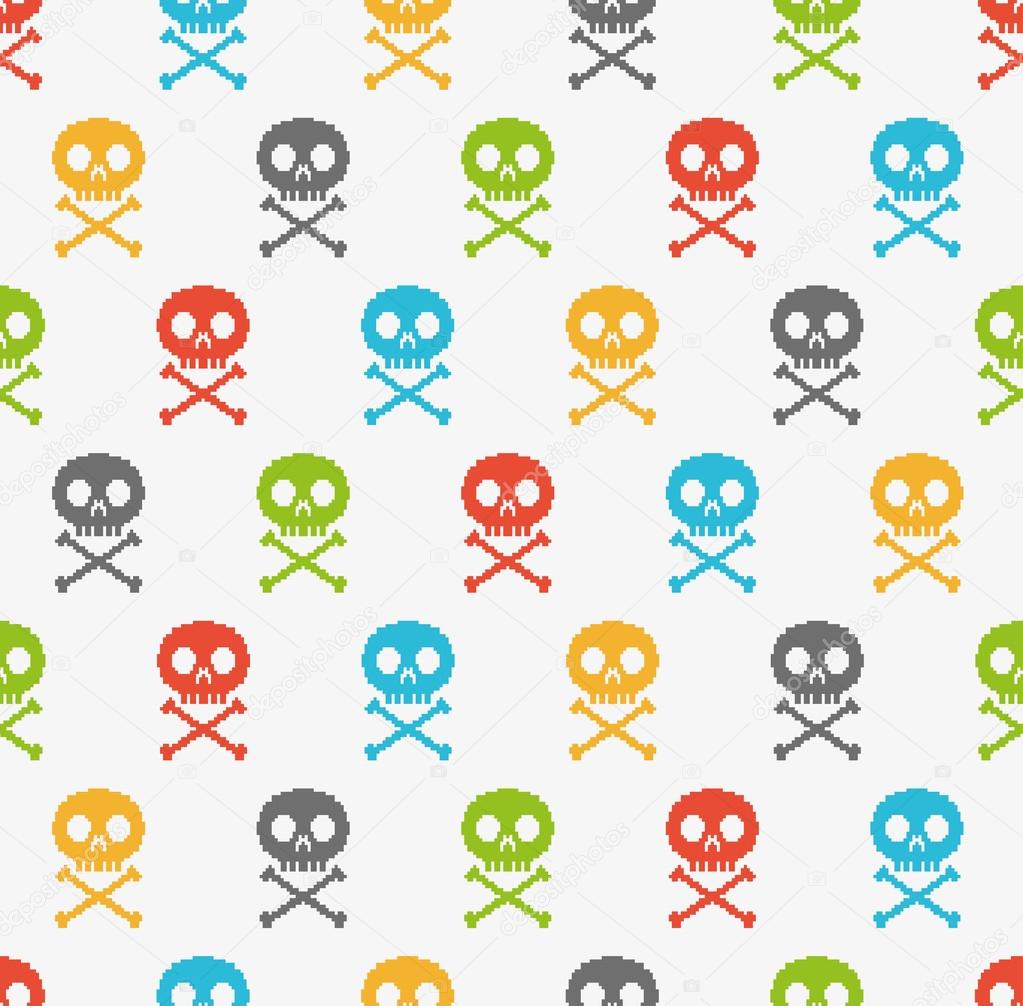 Colorful skull pattern
