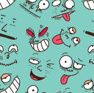 çizgi film yüz arka plan