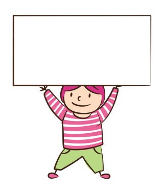 çizgi film çocuk ile bayrak