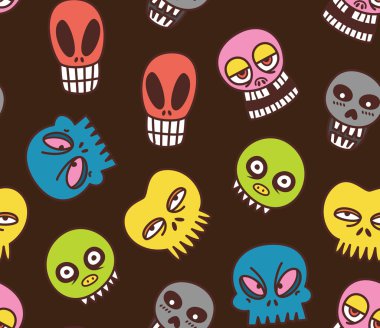 çizgi film kafatası desen