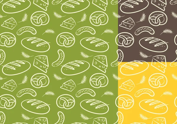 Panadería, pan de fondo — Vector de stock