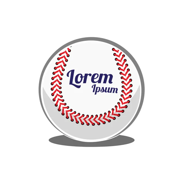 Palla da baseball cartone animato — Vettoriale Stock