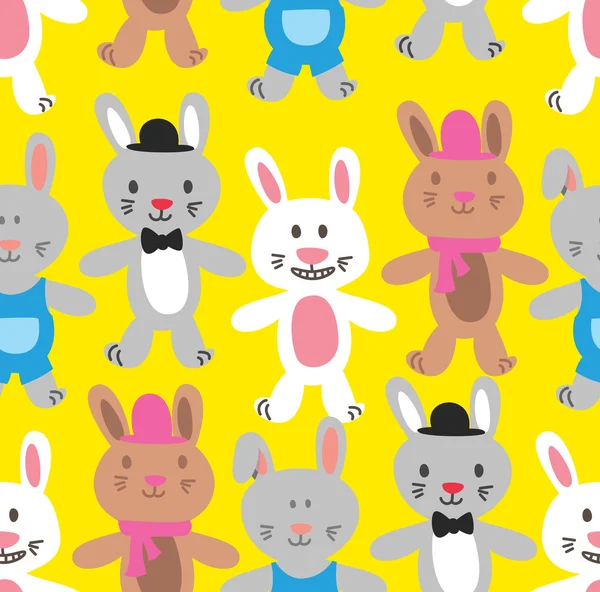 Lapin fond sans couture — Image vectorielle