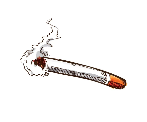 만화 흡연 담배 — 스톡 벡터