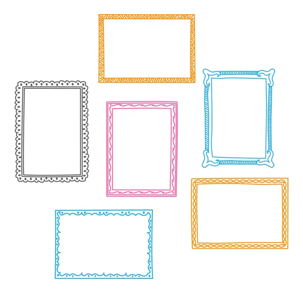 Colorful frame set — Stock Vector