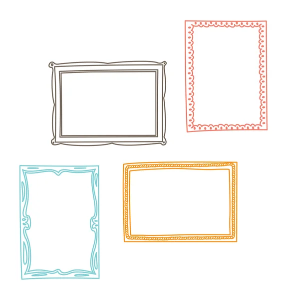 Colorful frame set — Stock Vector