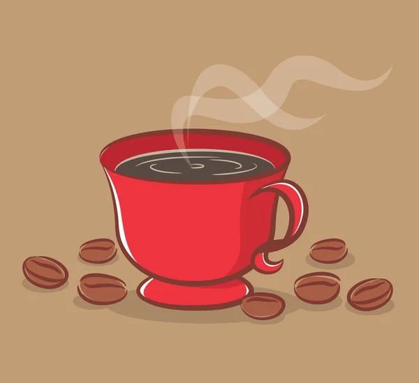 Taza de café de dibujos animados — Vector de stock