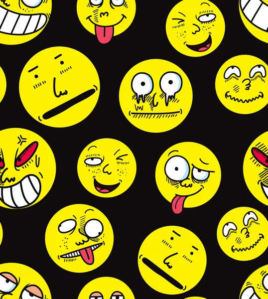 Emoticons, faces de fundo — Vetor de Stock