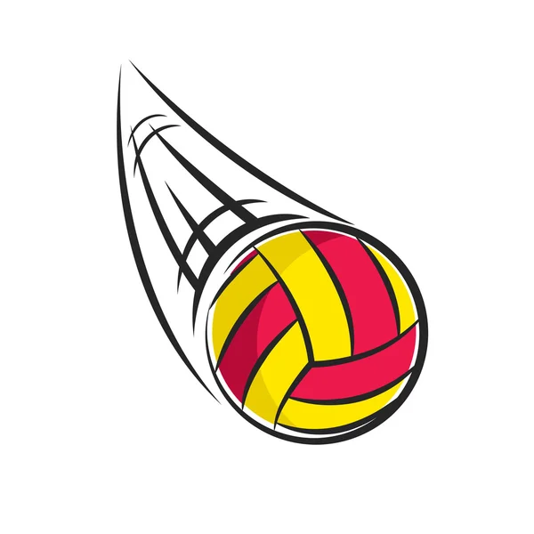 Balle de volley-ball volant — Image vectorielle