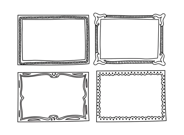 Set of vintage frames — Stock Vector