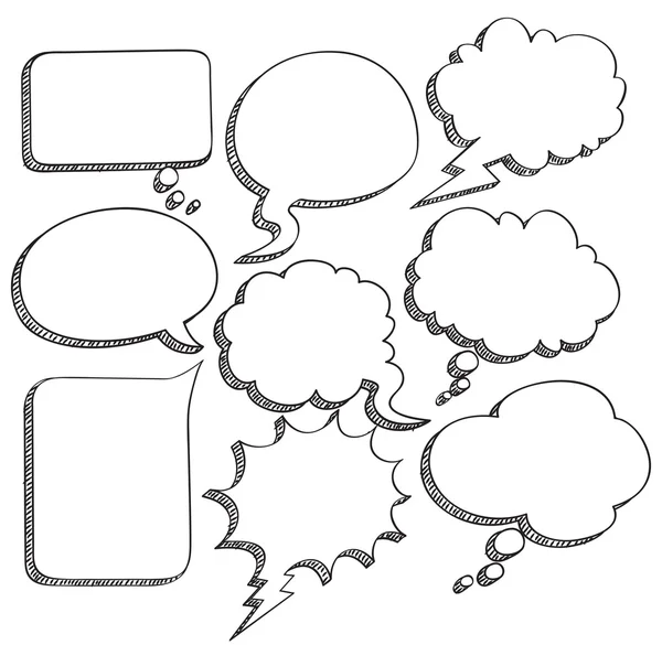 Comic speech bubbles set — Stock Vector