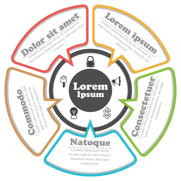 Modèle d'élément Infographie d'entreprise — Image vectorielle