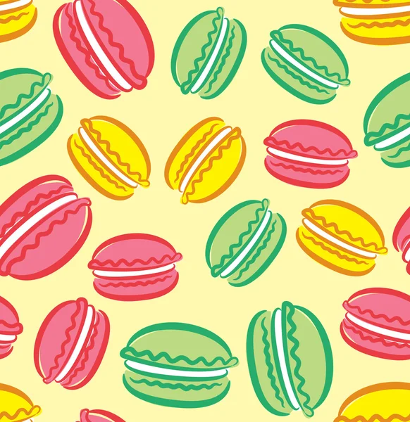 Sweet Macaroon patroon — Stockvector