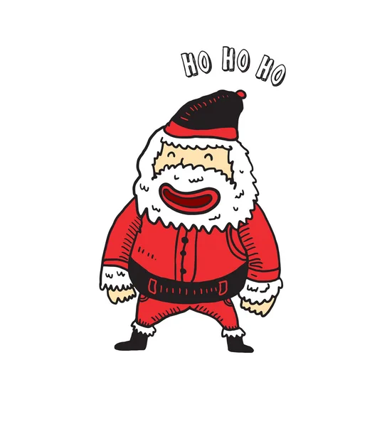 Cartoon santa zeggen ho ho — Stockvector