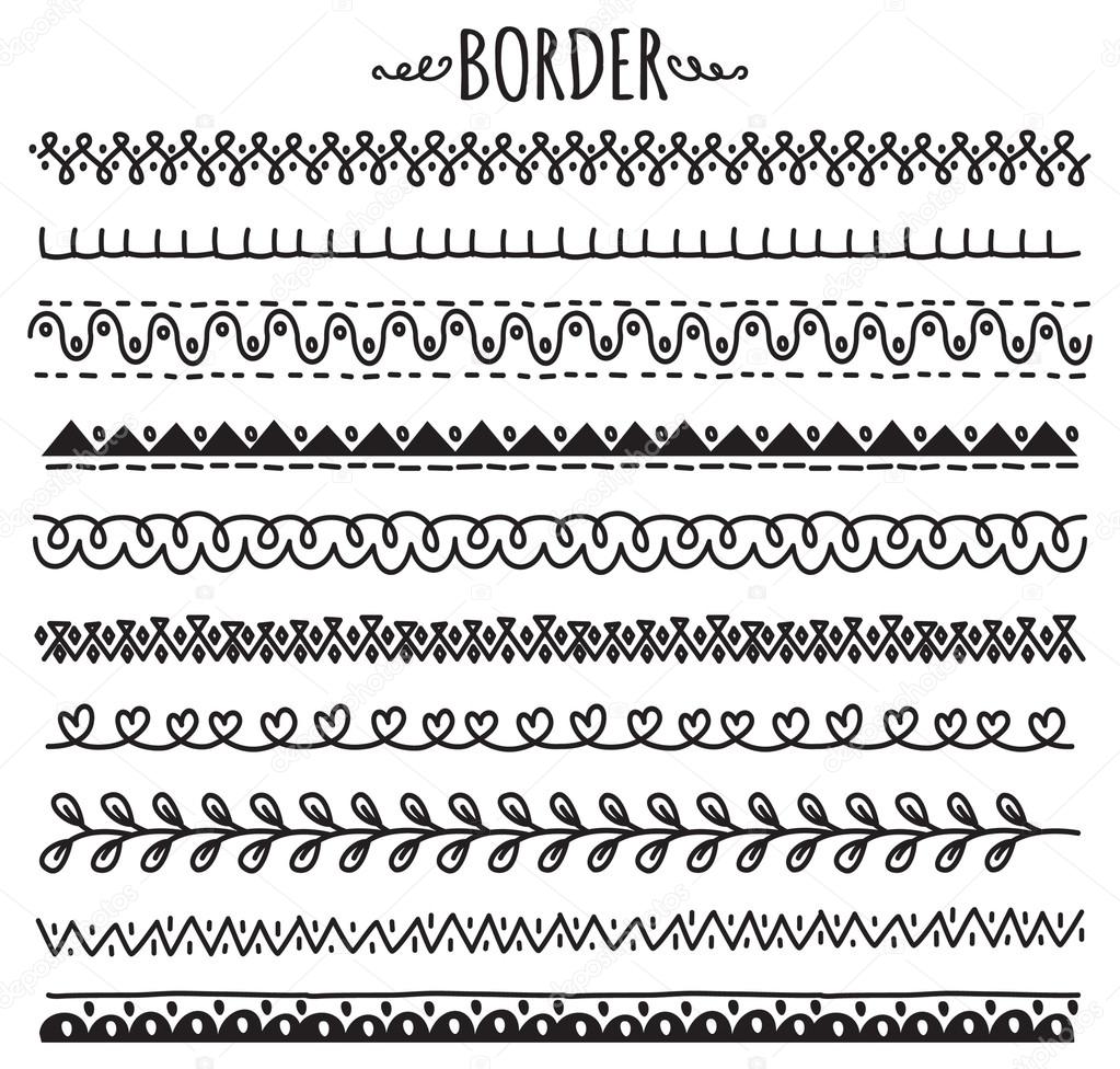 Decorative Borders Set Stock Vector By Mhatzapa 81210662