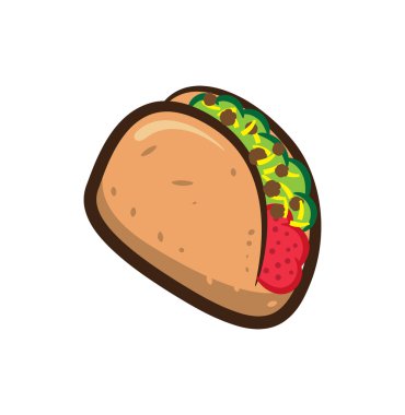 Meksika taco, çizgi film gıda