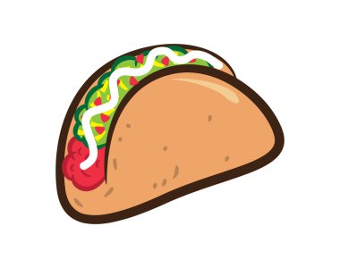 Meksika taco, çizgi film gıda