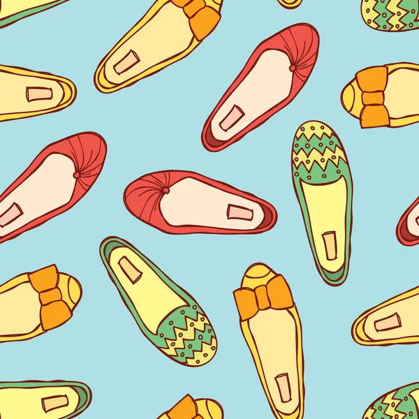 Vintage schoenen patroon — Stockvector