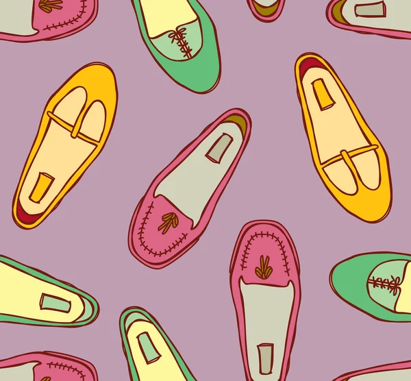 Patrón zapatos Vintage — Vector de stock