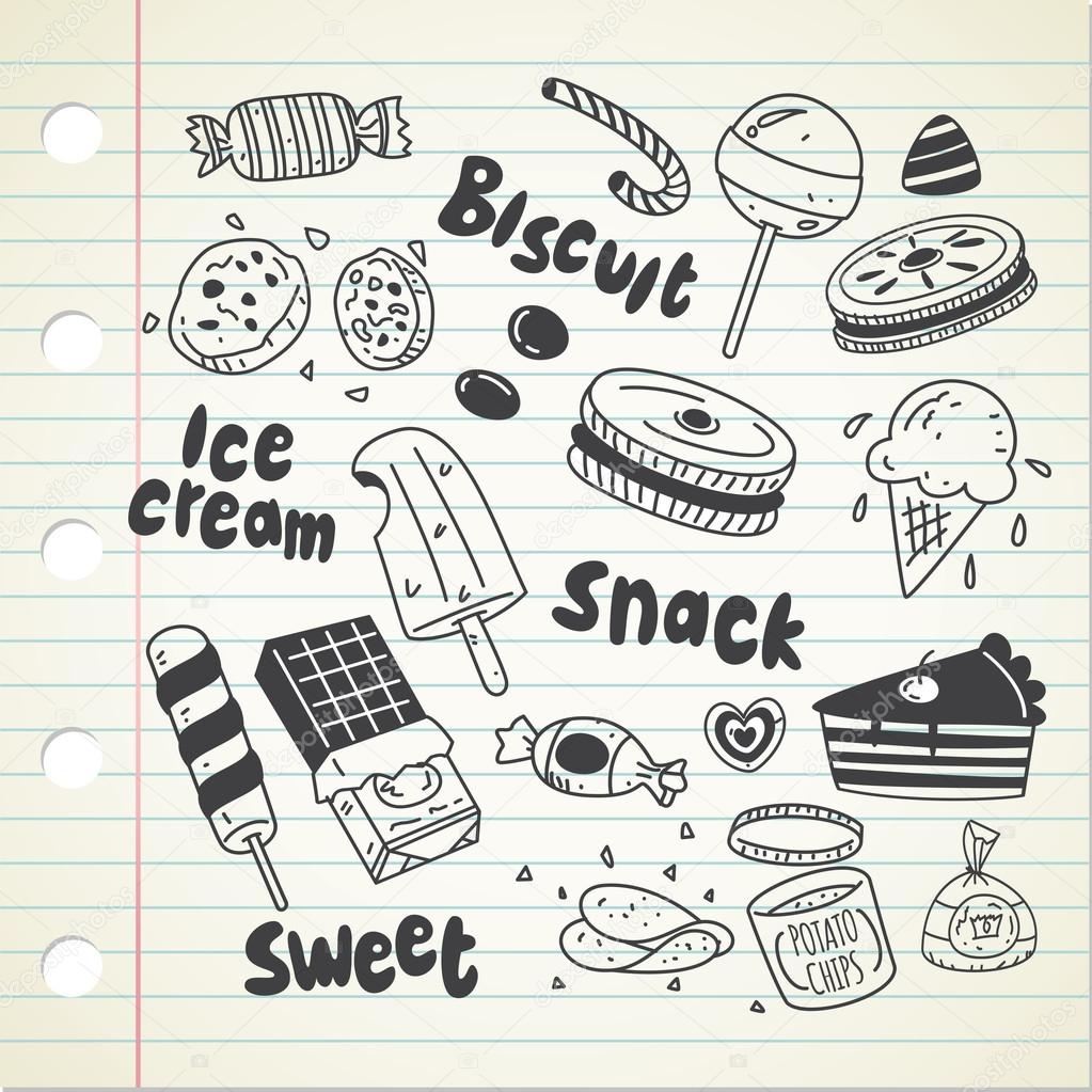 Various sweets, cartoon snacks Stock Vector Image by ©mhatzapa #81247264 Various sweets, cartoon snacks Stock Vector Image by ©mhatzapa #81247264