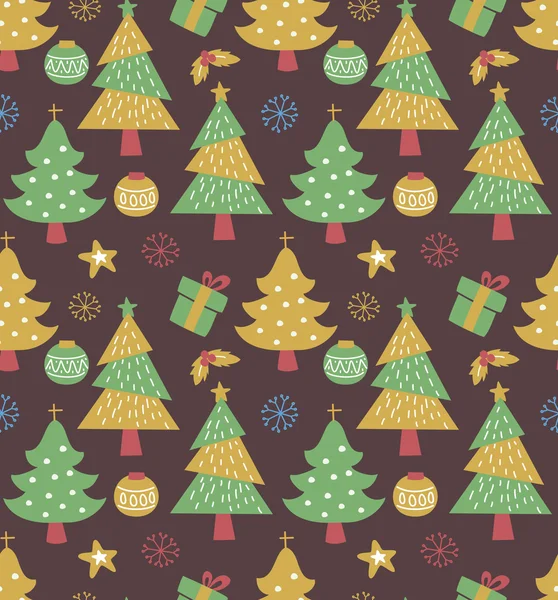 Christmas, new year pattern — Stock Vector