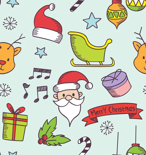 Kerst cartoon patroon — Stockvector