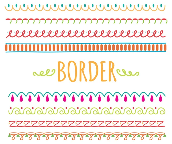 Colorful decorative borders set Stock Vector Image by ©mhatzapa 89576314