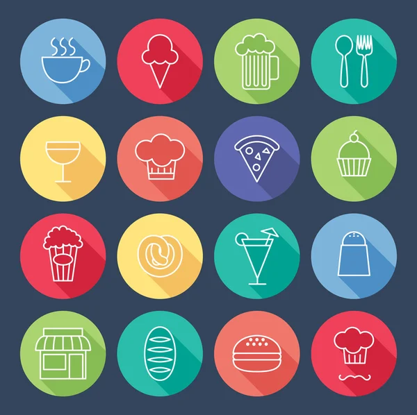 Set of restaurant icons — Stock Vector