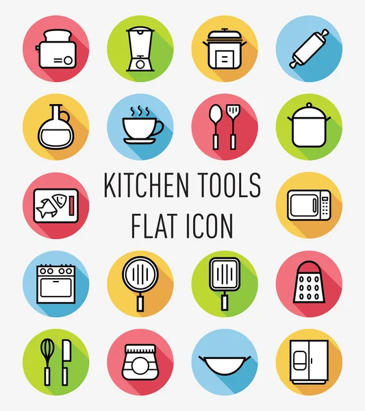 一套厨房工具图标 — 图库矢量图片