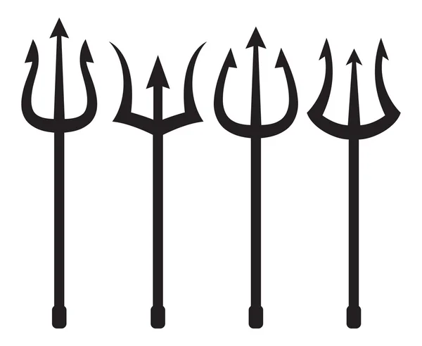 Serie di simboli tridentali — Vettoriale Stock