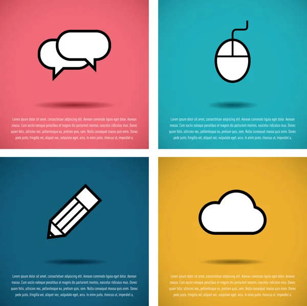 Eenvoudige brochures ontwerp met pictogram — Stockvector